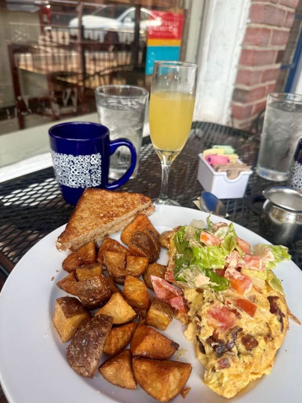 The BLT omelette and Half & Half a best breakfast in St Louis