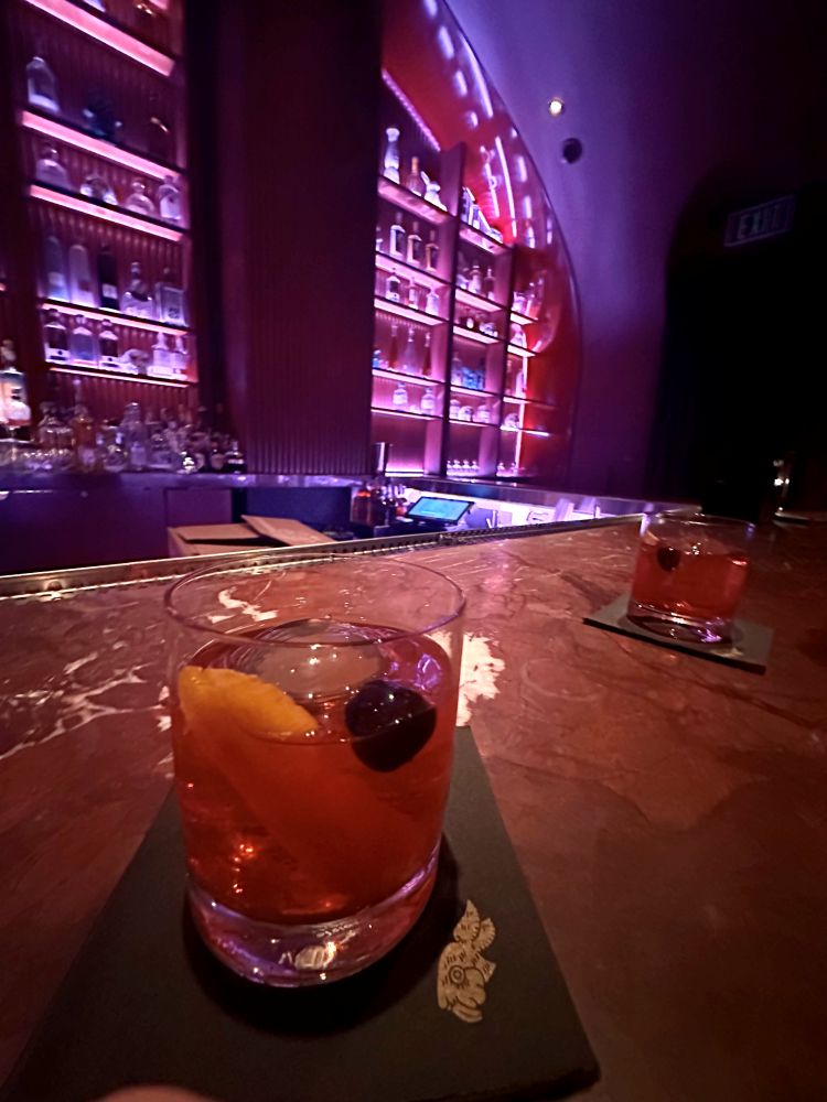 An Old Fashioned made with Tequila at Wax Rabbit, the Speakeasy in the Durango Casino & Resort in Las Vegas.