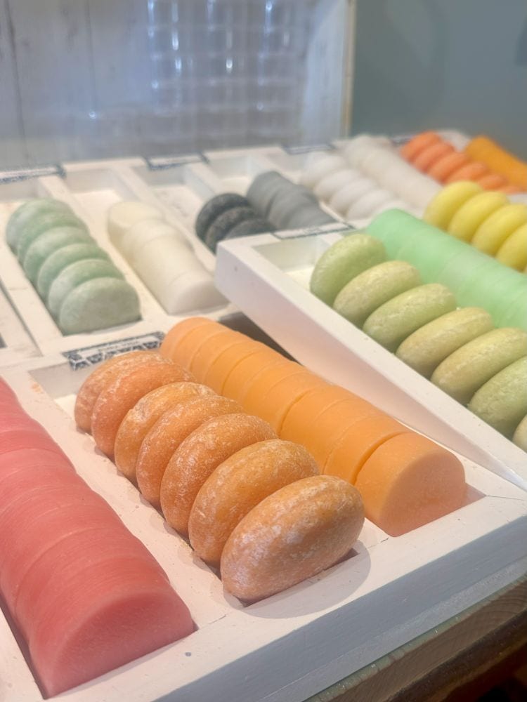 Homemade soaps at a soap shop in historic Mount Dora.