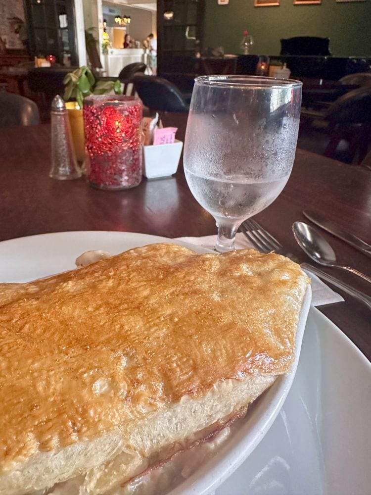 The huge pot pie at Tremain's Tavern in the Lakeside Inn in historic Mount Dora.