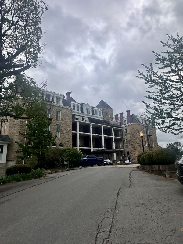 The exterior of the grand 1886 Crescent Hotel, taken during our weekend in Eureka Springs.