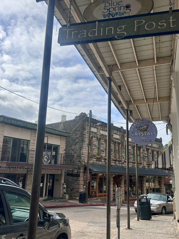 Downtown Eureka Sprints with the historic building, on our weekend in Eureka Springs.