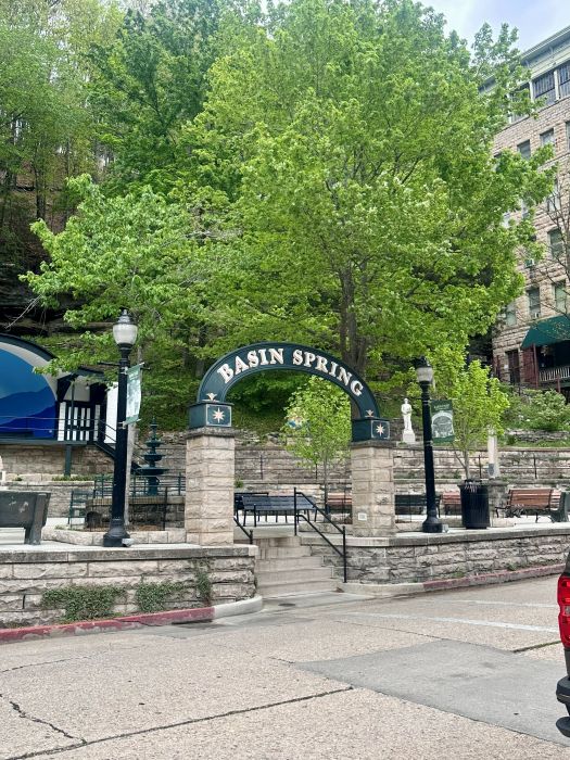 Basin Spring, the main spring in the center of town that drew people to town.