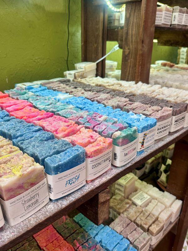 Soap at a soap shop on our weekend in Eureka Sprints
