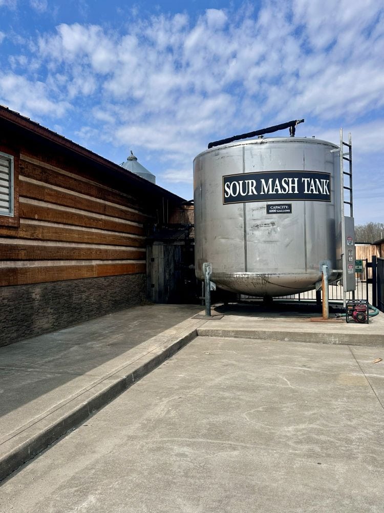 Sour Mash Tank outside of Neeley Bourbon.