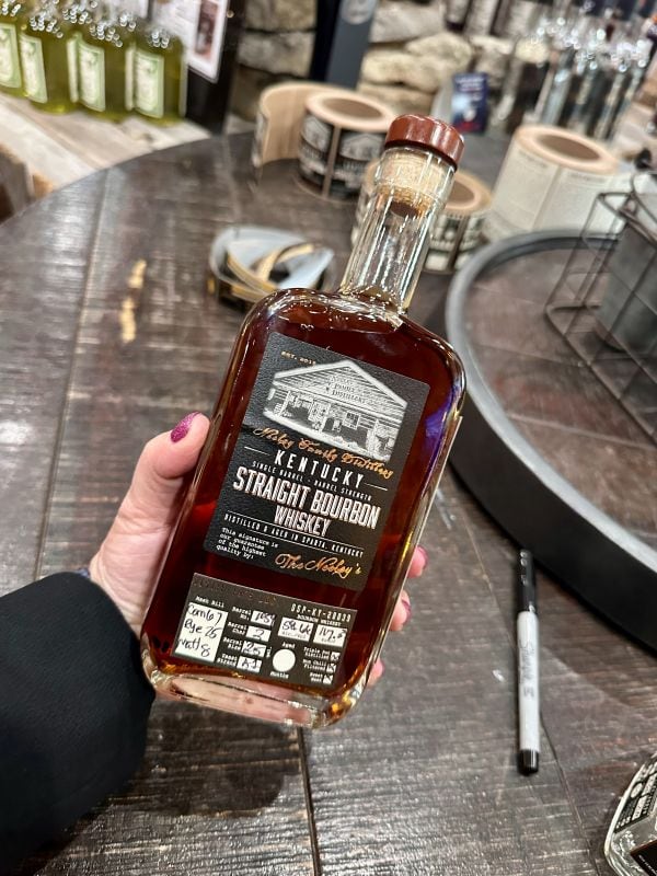 A bottle of Kentucky Single Barrel Straight Bourbon Whiskey, 117 proof at Neeley Bourbon.