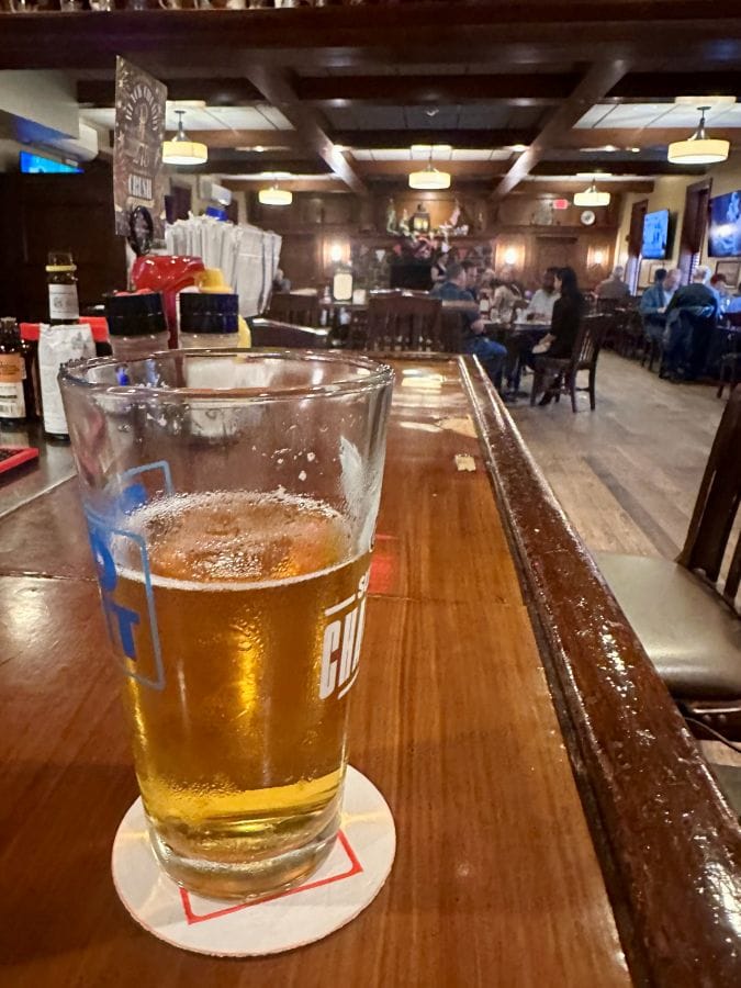 Having a beer at one of the oldest taverns in Bucks county where the Doan gang is said to have hung out during the Revolutionary War, Philadelphia off the beaten path,