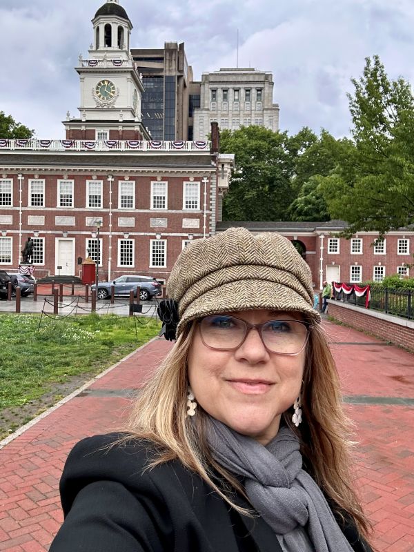 Me in front of Independence Hall.