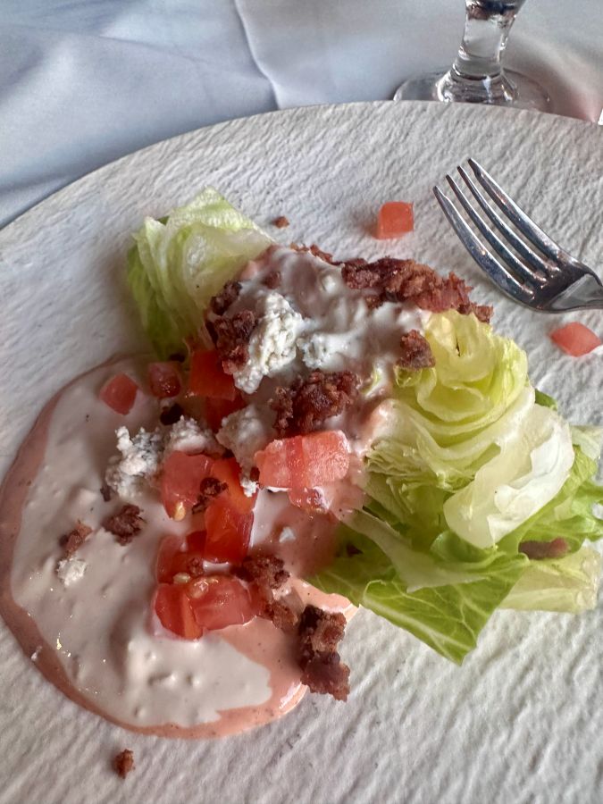 a beautiful salad at Bovine in Winter Park Florida.