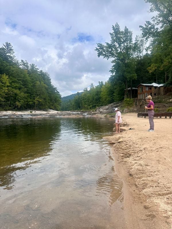The swimming hole at Brown Mountain Beach Resort.