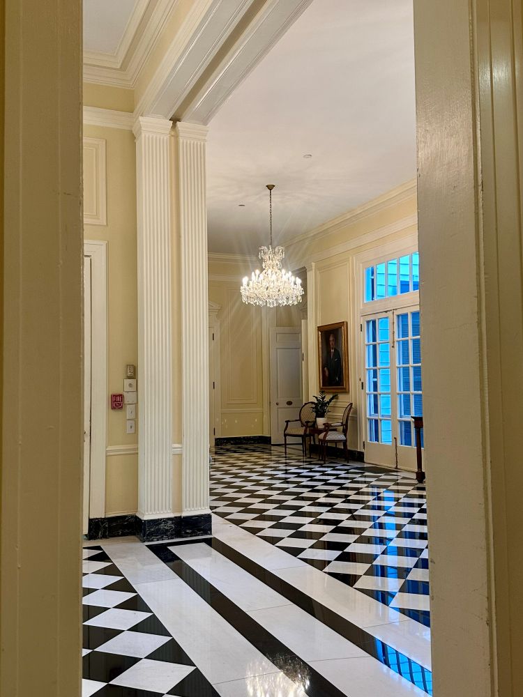The lobby at the Duke Mansion, one of the historic hotels in Charlotte.