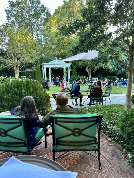The concert on the back lawn on my first visit
